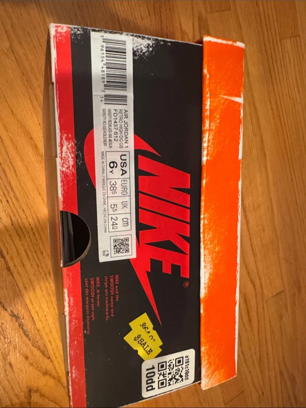Air Jordan 1 retro OG Chicago’s 6Y